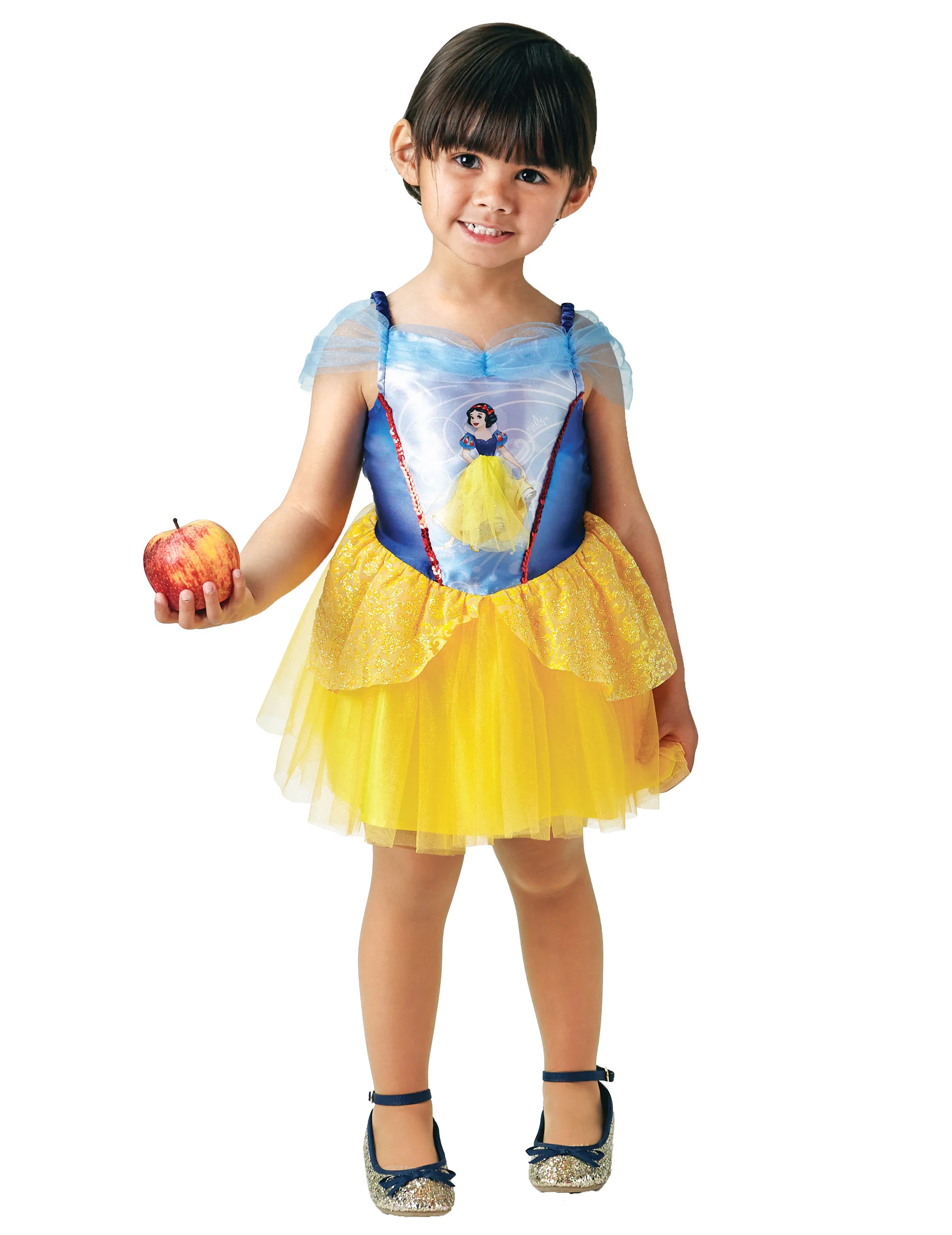 Schneewittchen-Kostüm für Mädchen Disney-Ballerina gelb-blau