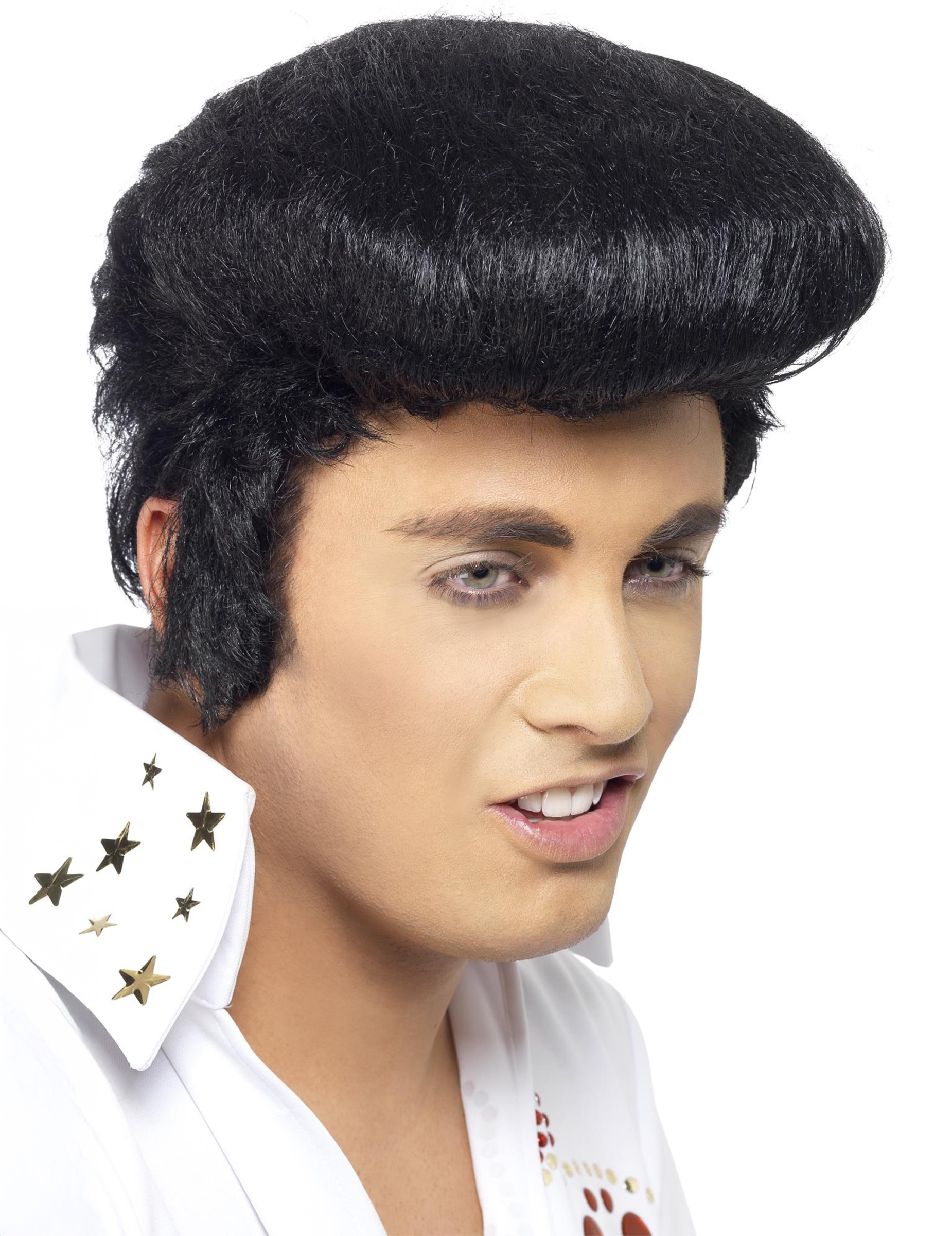 Elvis Perücke Deluxe schwarz