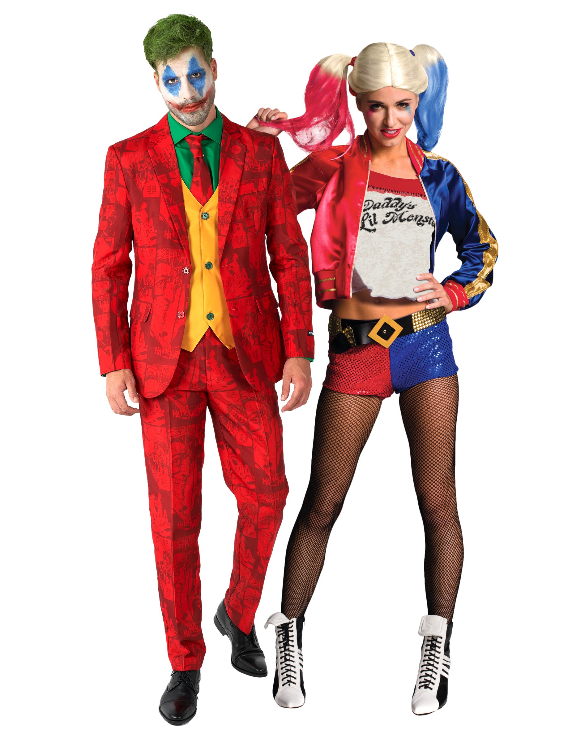 Jokerund Harley Quinn Paarkostüm Bösewicht-Kostüm