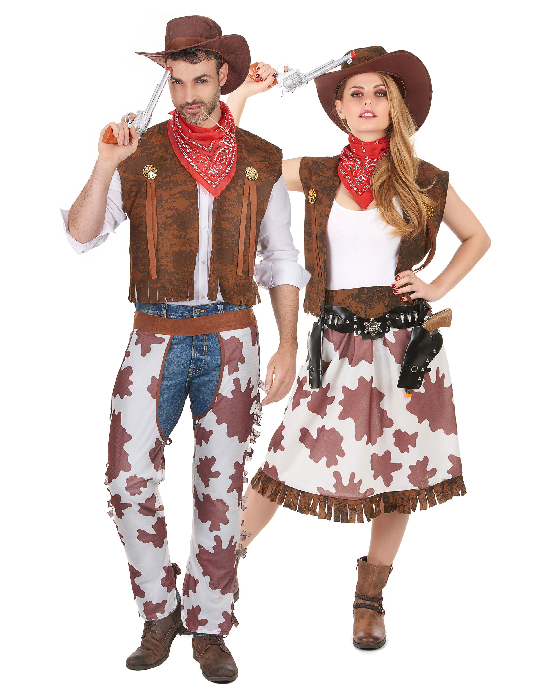 Paarkostüm Wilder Westen Cowboy und Cowgirl