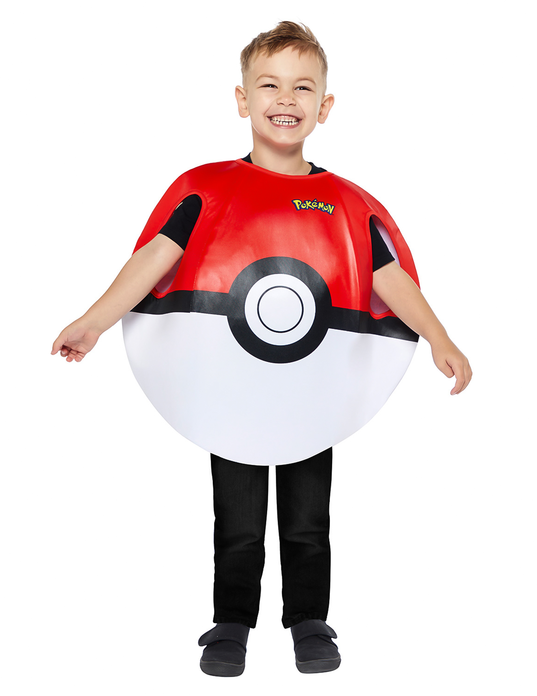 Pokémon Pokéball-Kinderkostüm Lizenzartikel rot-weiss-schwarz