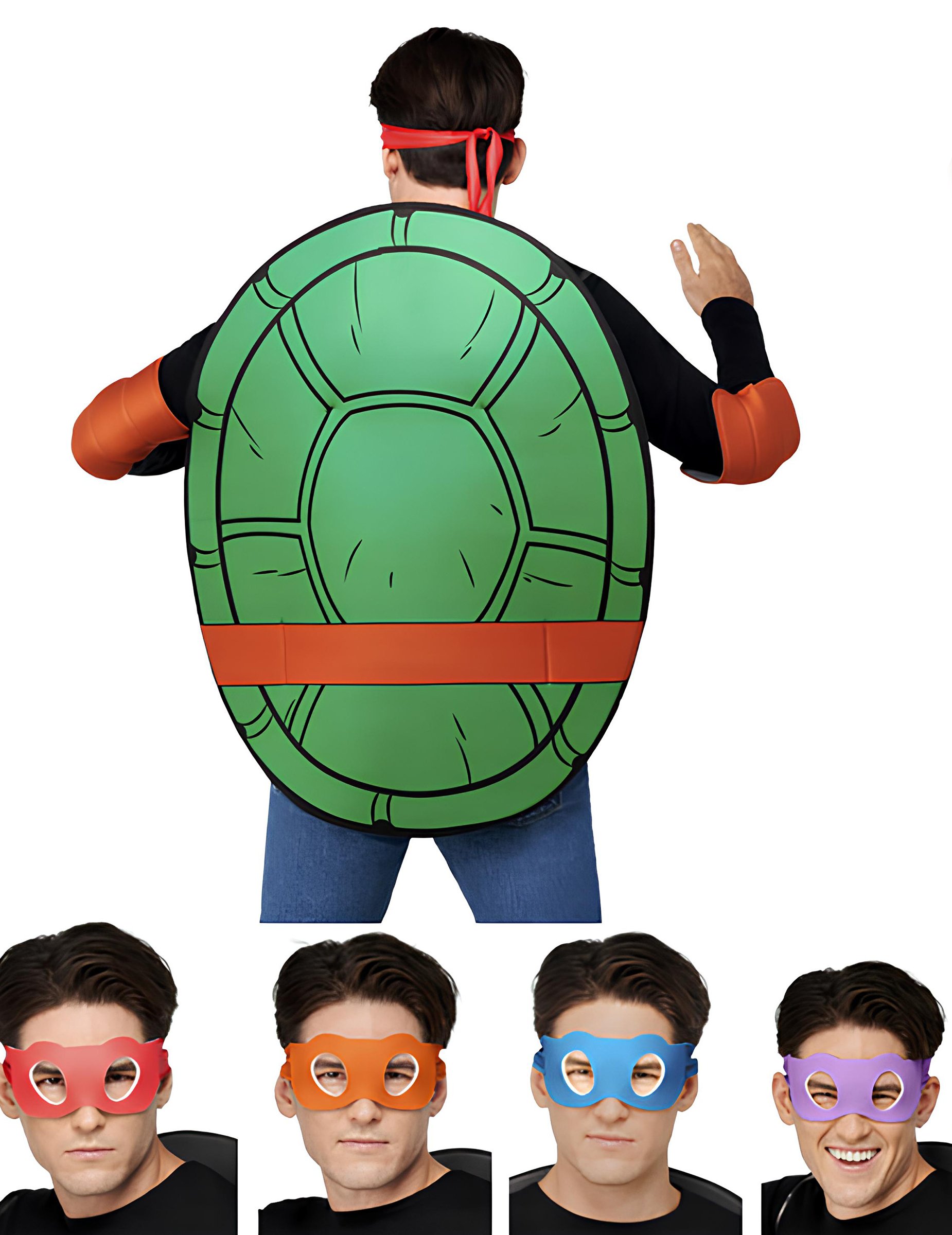 Teenage Mutant Ninja Turtles 4 in 1 Kostümzubehör Set für Erwachsene