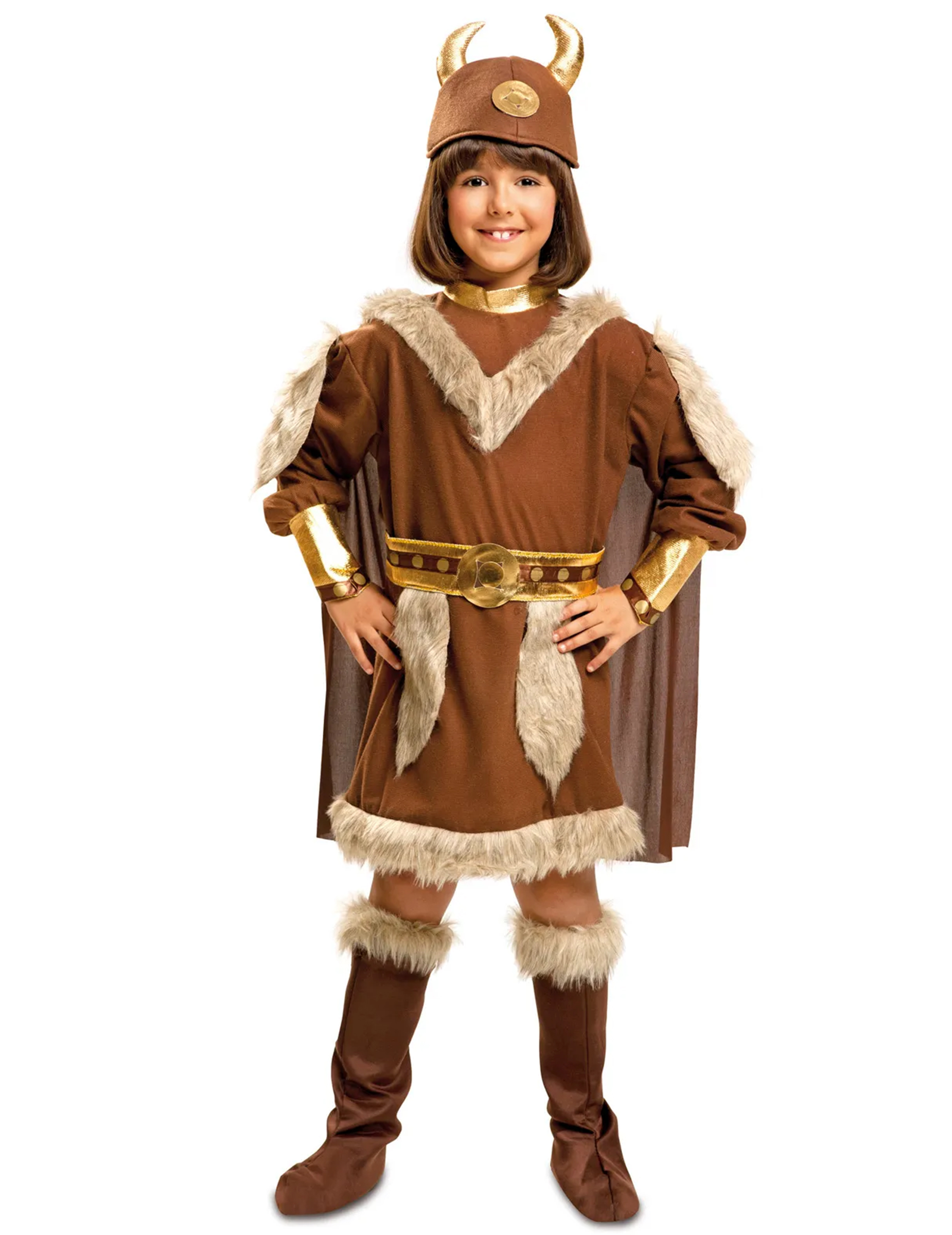 Wikinger Kostüm mit Pelz Kinder