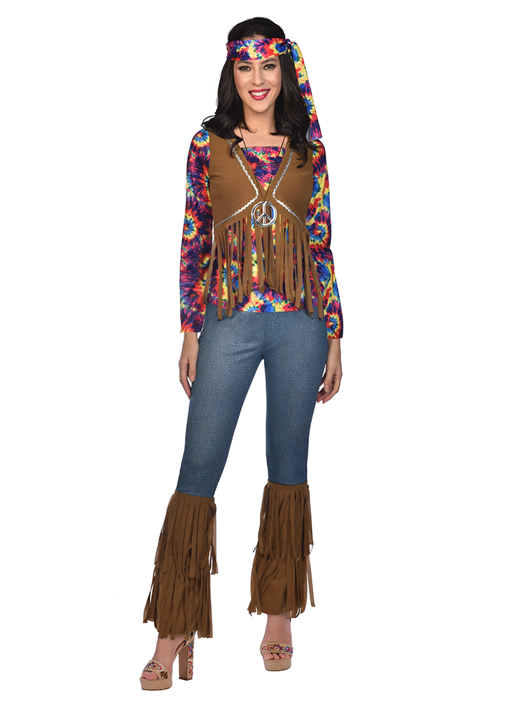 70er Jahre Hippie Girl Susi Damenkostüm - Damen 42/44 bunt | Karneval & Fasching | Kostüme.com