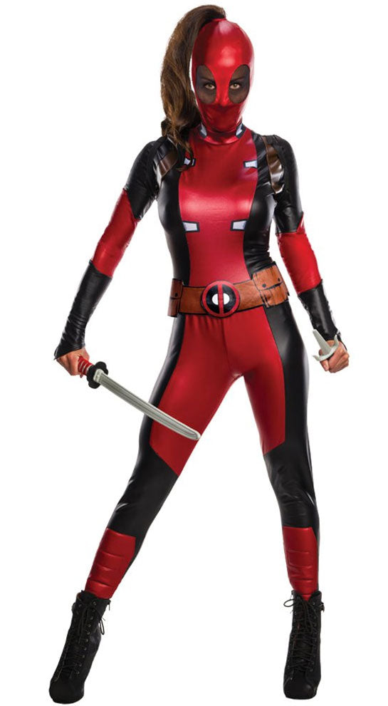 Deadpool Damenkostüm Deluxe - XS schwarz-rot | Karneval & Fasching | Kostüme.com