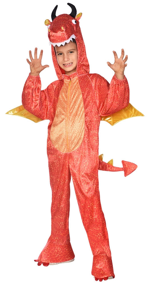 Feuer Drache Abrax Kinderkostüm - Kinder 8-10 Jahre rot-gelb | Karneval & Fasching | Kostüme.com