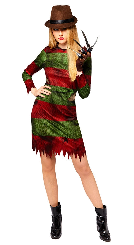 Freddy Krüger Lady Damenkostüm - Damen 46/48 grün-rot | Karneval & Fasching | Kostüme.com