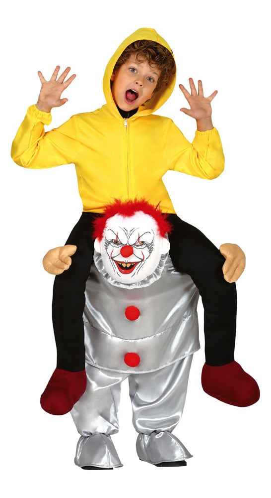 Horror Clown Huckepack Kostüm für Kinder - Kinder 10-12 Jahre gelb-silber | Karneval & Fasching | Kostüme.com