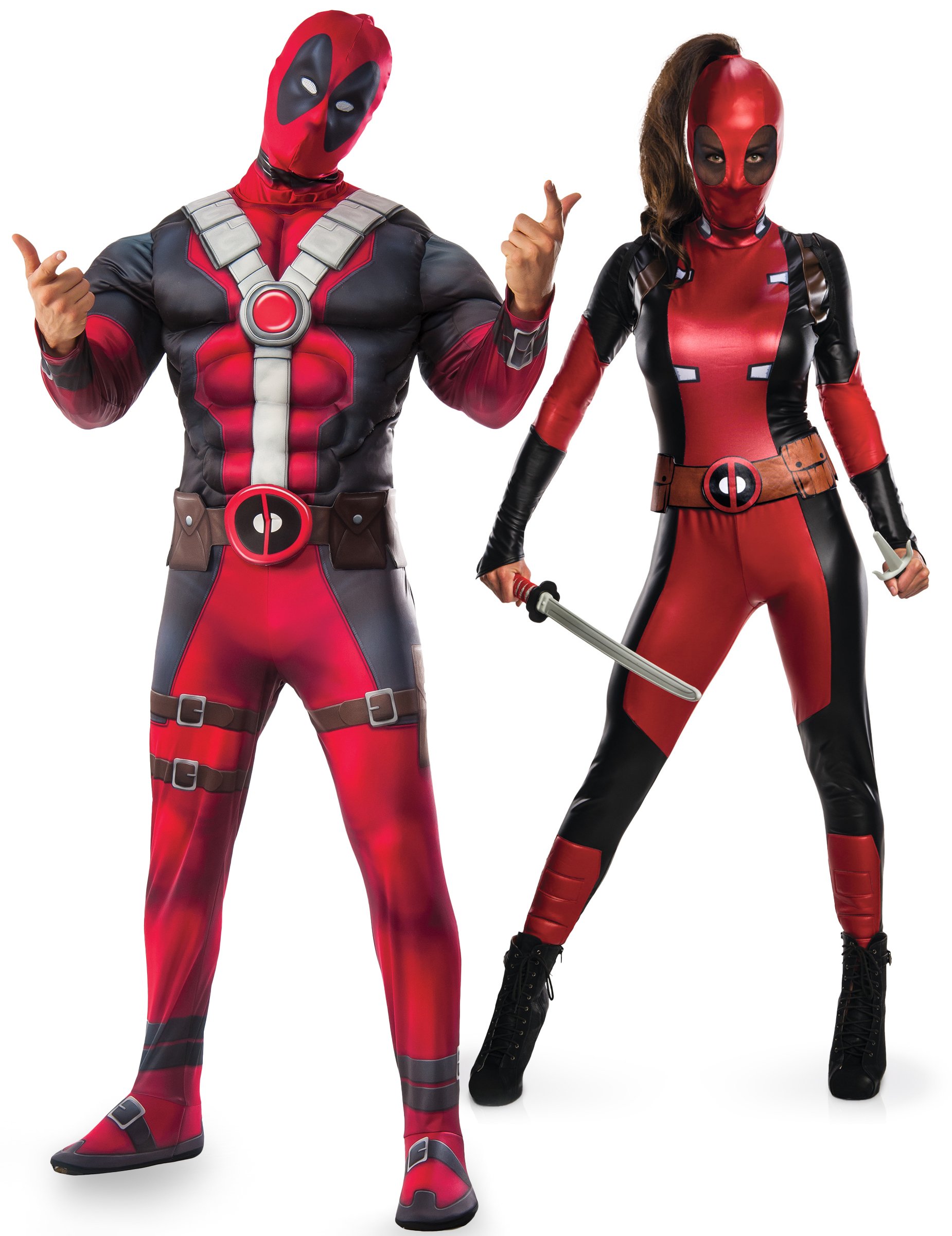 Paarkostüm Deadpool und Lady Deadpool Erwachsene
