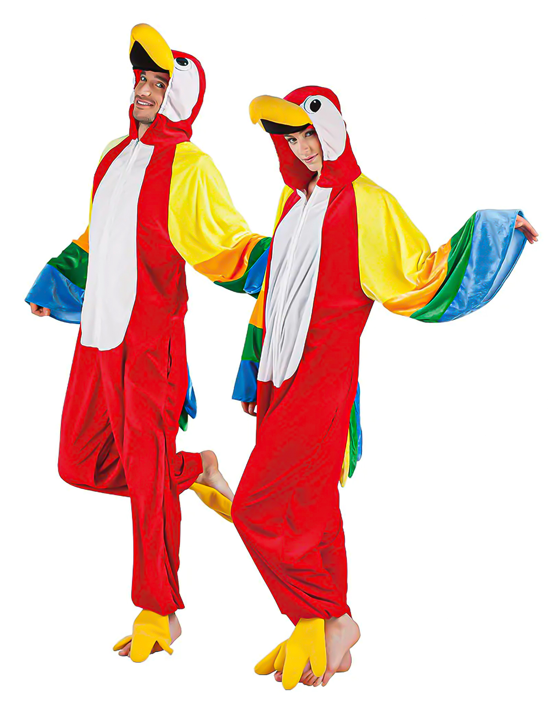 Papagei Tierkostüm-Overall bunt