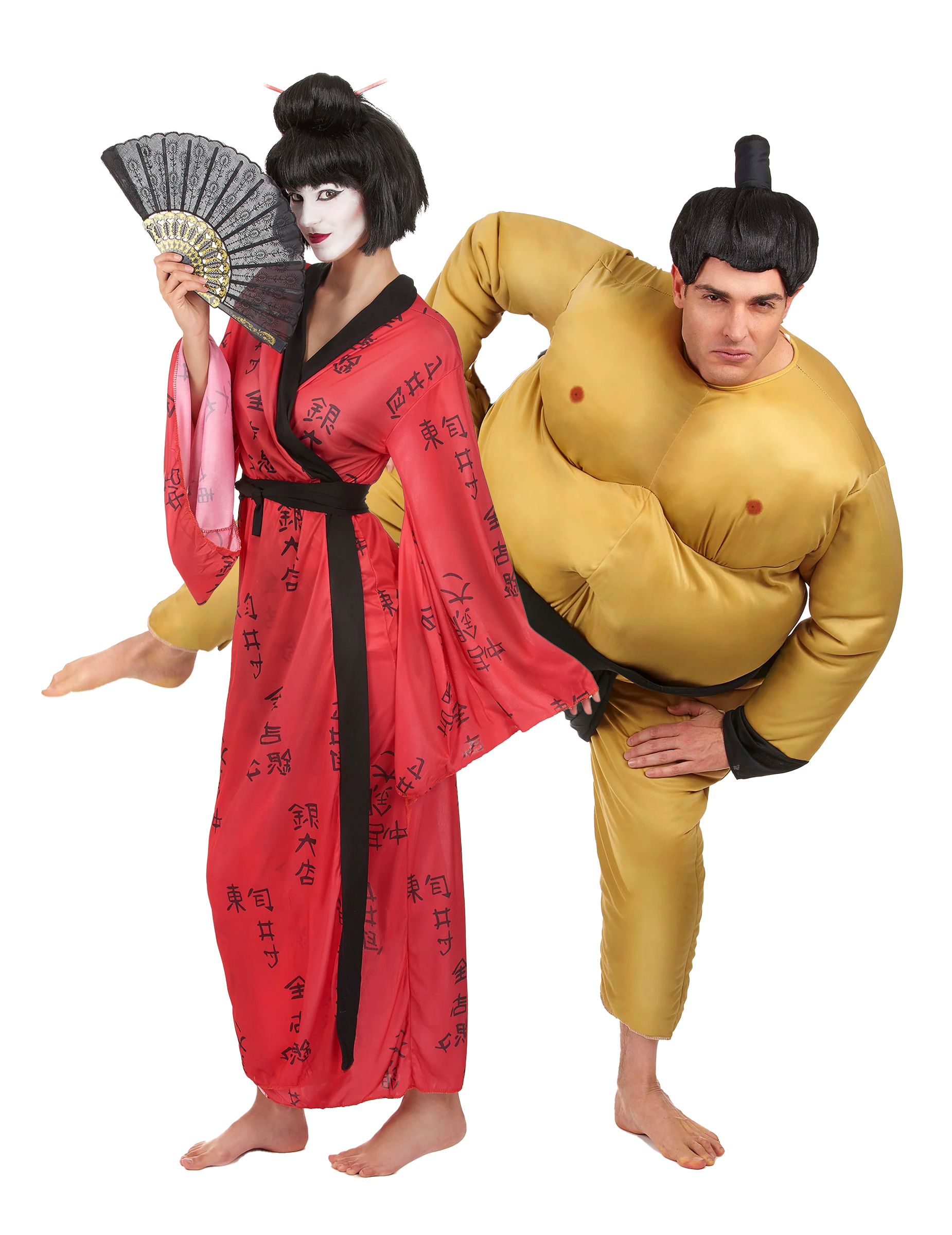 Paarkostüm Sumoringer und Geisha